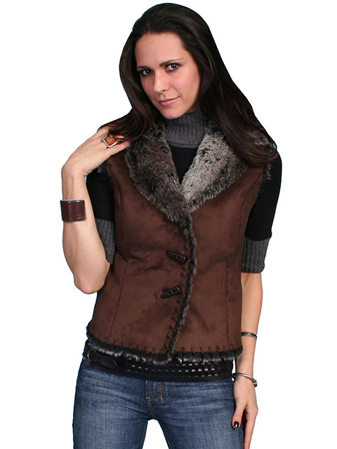 (image for) Lightweight faux shearling vest